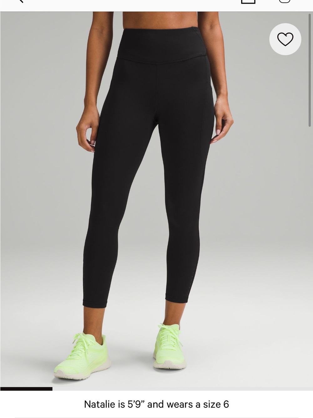 lululemon athletica Black High-Rise Tights - 25”